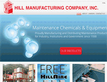 Tablet Screenshot of hillmfg.com